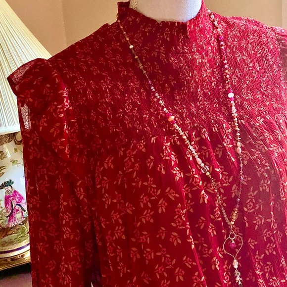 🌺🎉HP🎉🌺 NWT Free People Roma Ruffled Blouse - Picture 6 of 14